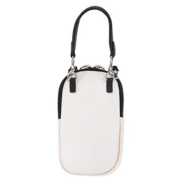 PRADA Shoulder Bag Nylon 2way White Silver Auth 152675V - 0