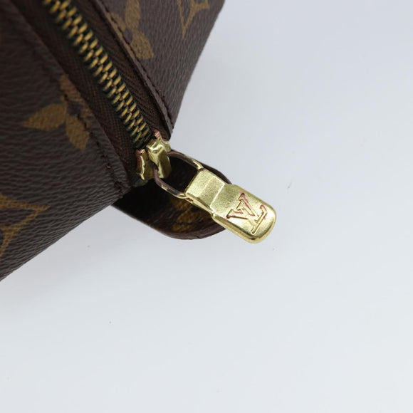 LOUIS VUITTON Monogram Trousse Demi Ronde Cosmetic Pouch M47520 LV Auth 152678