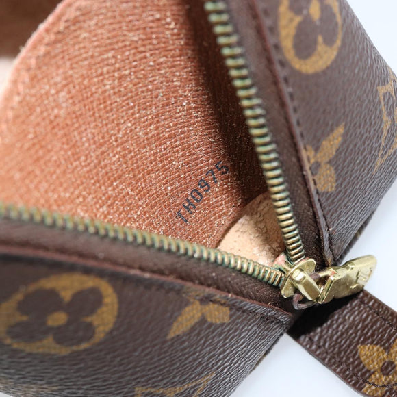 LOUIS VUITTON Monogram Trousse Demi Ronde Cosmetic Pouch M47520 LV Auth 152678