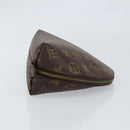 LOUIS VUITTON Monogram Trousse Demi Ronde Cosmetic Pouch M47520 LV Auth 152678-3