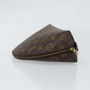 LOUIS VUITTON Monogram Trousse Demi Ronde Cosmetic Pouch M47520 LV Auth 152678-4
