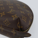 LOUIS VUITTON Monogram Trousse Demi Ronde Cosmetic Pouch M47520 LV Auth 152678-7