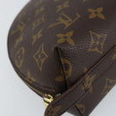 LOUIS VUITTON Monogram Trousse Demi Ronde Cosmetic Pouch M47520 LV Auth 152678-14
