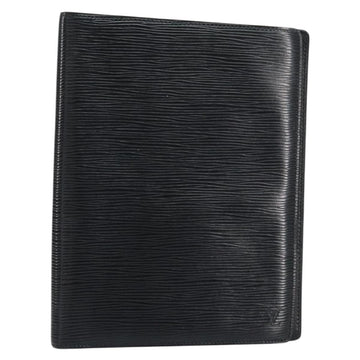 LOUIS VUITTON Epi Agenda Bureau Day Planner Cover Black LV Auth 152683