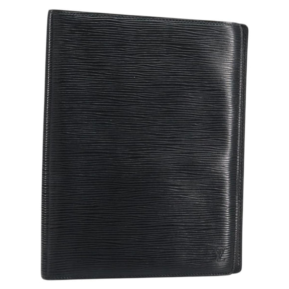 LOUIS VUITTON Epi Agenda Bureau Day Planner Cover Black LV Auth 152683