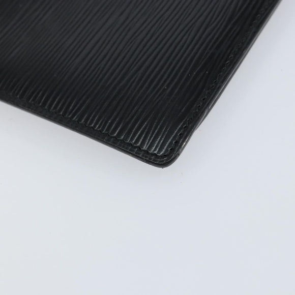 LOUIS VUITTON Epi Agenda Bureau Day Planner Cover Black LV Auth 152683