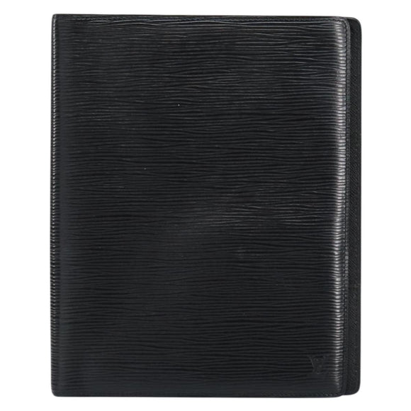 LOUIS VUITTON Epi Agenda Bureau Day Planner Cover Black LV Auth 152683