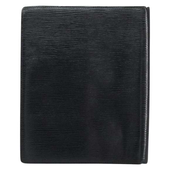 LOUIS VUITTON Epi Agenda Bureau Day Planner Cover Black LV Auth 152683