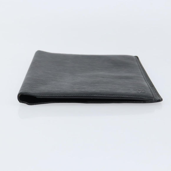 LOUIS VUITTON Epi Agenda Bureau Day Planner Cover Black LV Auth 152683