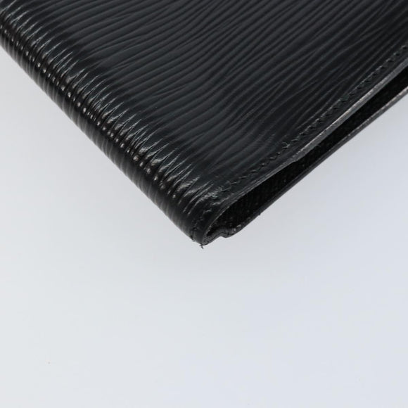 LOUIS VUITTON Epi Agenda Bureau Day Planner Cover Black LV Auth 152683