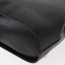 Salvatore Ferragamo Hand Bag Leather 2way Black Gold Auth 152685-15