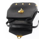 Salvatore Ferragamo Hand Bag Leather 2way Black Gold Auth 152685-17