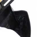 Salvatore Ferragamo Hand Bag Leather 2way Black Gold Auth 152685-20