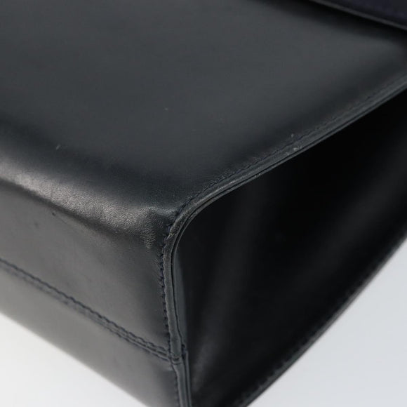 Salvatore Ferragamo Shoulder Bag Leather Black Gold Auth 152686