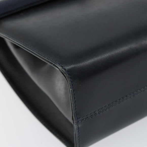 Salvatore Ferragamo Shoulder Bag Leather Black Gold Auth 152686