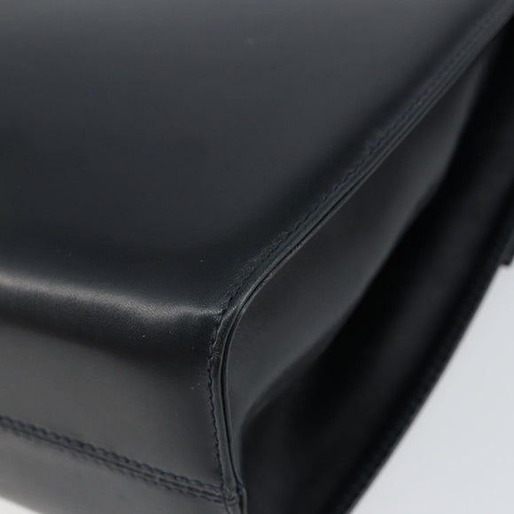 Salvatore Ferragamo Shoulder Bag Leather Black Gold Auth 152686