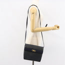 Salvatore Ferragamo Shoulder Bag Leather Black Gold Auth 152686-22