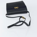 Salvatore Ferragamo Shoulder Bag Leather Black Gold Auth 152686-7