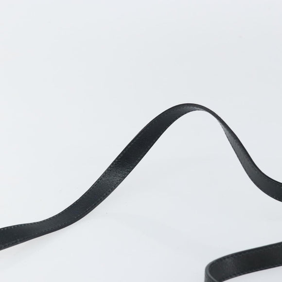 Salvatore Ferragamo Shoulder Bag Leather Black Gold Auth 152686