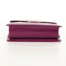 Salvatore Ferragamo Chain Shoulder Bag Leather Purple Gold Auth 152688V-5