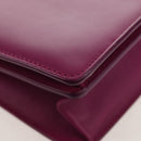 Salvatore Ferragamo Chain Shoulder Bag Leather Purple Gold Auth 152688V-16