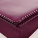 Salvatore Ferragamo Chain Shoulder Bag Leather Purple Gold Auth 152688V-17