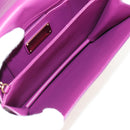 Salvatore Ferragamo Chain Shoulder Bag Leather Purple Gold Auth 152688V-10