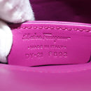 Salvatore Ferragamo Chain Shoulder Bag Leather Purple Gold Auth 152688V-11