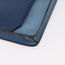 Miu Miu Shoulder Bag Leather Blue Gold Auth 152690-10