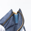 Miu Miu Shoulder Bag Leather Blue Gold Auth 152690-22