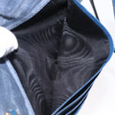 Miu Miu Shoulder Bag Leather Blue Gold Auth 152690-24