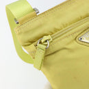 PRADA Shoulder Bag Nylon Yellow Silver Auth 152691-18