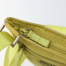 PRADA Shoulder Bag Nylon Yellow Silver Auth 152691-10