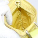 PRADA Shoulder Bag Nylon Yellow Silver Auth 152691-20