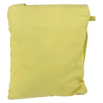 PRADA Shoulder Bag Nylon Yellow Silver Auth 152691 - 0