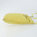 PRADA Shoulder Bag Nylon Yellow Silver Auth 152691-3