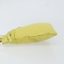 PRADA Shoulder Bag Nylon Yellow Silver Auth 152691-4