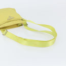 PRADA Shoulder Bag Nylon Yellow Silver Auth 152691-7