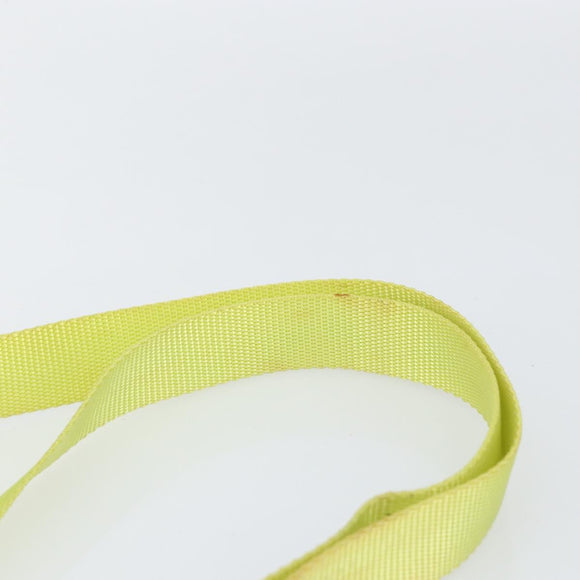 PRADA Shoulder Bag Nylon Yellow Silver Auth 152691