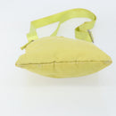 PRADA Shoulder Bag Nylon Yellow Silver Auth 152691-5