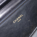 CHANEL Chain Shoulder Bag Patent leather Black Gold CC Auth 152693-18