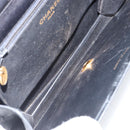 CHANEL Chain Shoulder Bag Patent leather Black Gold CC Auth 152693-11