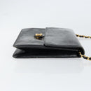 CHANEL Chain Shoulder Bag Patent leather Black Gold CC Auth 152693-3