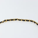 CHANEL Chain Shoulder Bag Patent leather Black Gold CC Auth 152693-8