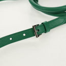 PRADA Moon Bag Hand Bag Leather 2way Green Silver Auth 152696SAM-10