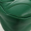 PRADA Moon Bag Hand Bag Leather 2way Green Silver Auth 152696SAM-17