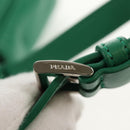 PRADA Moon Bag Hand Bag Leather 2way Green Silver Auth 152696SAM-21