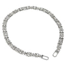 LOUIS VUITTON For Dauphine Shoulder Strap Stainless Steel Silver LV Auth 152701A-1