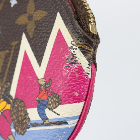 LOUIS VUITTON Holiday Exclusive Porte Monnaie Round Coin M63331 LV Auth 152704