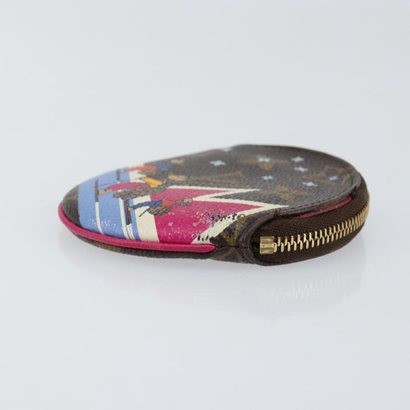 LOUIS VUITTON Holiday Exclusive Porte Monnaie Round Coin M63331 LV Auth 152704